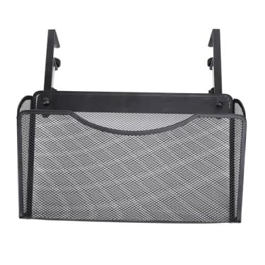 Imagem de Semme Organizador de Mesa Suspenso Braçadeira No Armazenamento Lateral Malha de Aço Carbono Ajustável Sob Armazenamento Com Compartimentos Personalizáveis ​​para Dormitório Escolar Em (Preto)