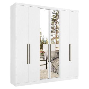 Imagem de Guarda Roupa Casal Presence Full Glass 6 Portas Branco Acetinado - Thb