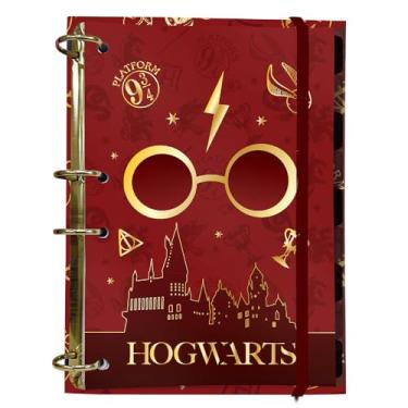 Imagem de DAC - Caderno Argolado Colegial Sem Lombo com 144 folhas Fechamento em Elástico - Harry Potter