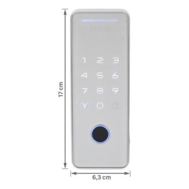 Imagem de Fechadura Digital Prata Senha Tag Elsys Tecno