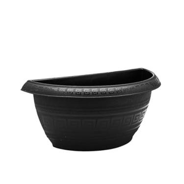 Imagem de Vasos De Parede 5 Litros Meia Lua Para Flor Planta Decoração Jardim Vertical vaso jardim vertical para Plantas, Ervas e Suculentas(Preto)
