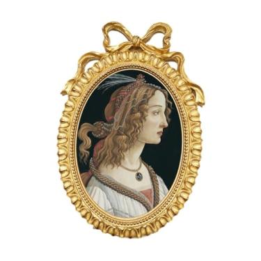 Imagem de Ｂｅｓｇａ Porta-retratos com design vintage, moldura criativa para mesa ou parede, ideal para decoração de quarto e casamentos, Ouro