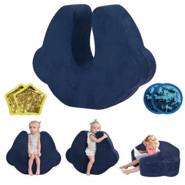 Imagem de Assento sensorial macio para crianças – Cadeira de compressão oscilante com movimento de balanço, cadeira sensorial calmante para autismo e TDAH, assento flexível para terapia em sala de aula, capa