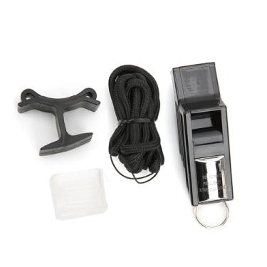 Imagem de Irfora Apito de Basquete, Fivela de Metal Resistente, Leve e Portátil, Sobrevivência Ao Ar Livre, Salva-vidas, para Aula de Educação Física, Com Caixa de Armazenamento e Clipe de Dedo (Preto e Prata)