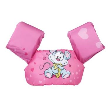 Imagem de Boia Infantil com Colete Flutuador, Colete Salva-Vidas para Crianças, Auxiliar de Natação com Braçadeiras (Ratinho Rosa)