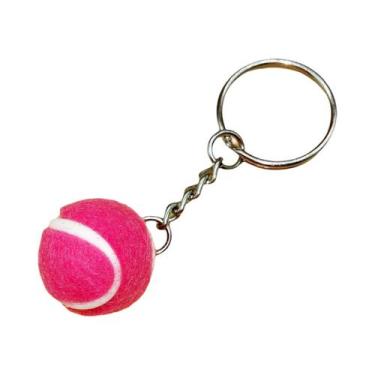 Imagem de Chaveiro De Metal Em Forma De Bola De Tênis Prata Com 6 Cores, Pingent