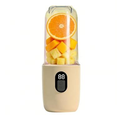 Imagem de AUNMAS Liquidificador Recarregável Usb, Mini Misturador de Frutas Com Cabo de Carregamento Usb para Casa, Escritório, Viagem, Piquenique, Esportes, Academia, 40w, 500ml, 16 Lâminas Abs
