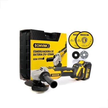 Imagem de Esmerilhadeira De Bateria 21V 125mm bom9705 Bomvink Unica, Unica, Únic