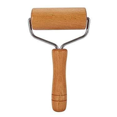 Imagem de Rolo, rolo de massa de madeira para pastelaria e padeiro de pizza, utensílios de cozinha (01)