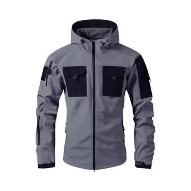 Imagem de Jaqueta Tática Militar Masculina De Fleece Impermeável Com Capuz Para 