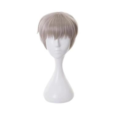 Imagem de Peruca Curta Cinza Inumaki Toge Aoki Para Cosplay De Anime, Festa De H