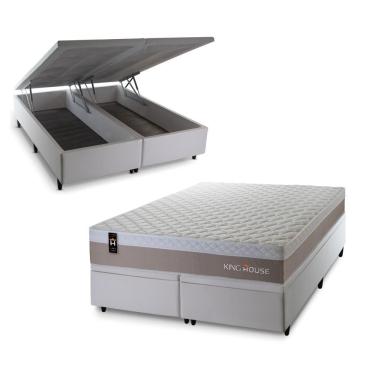 Imagem de Cama Box Baú Sheffield com Molas Ensacadas 193x203 King House