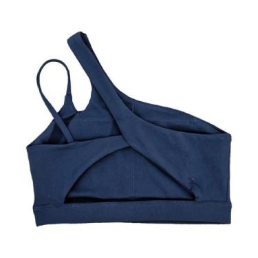 Imagem de Sutiã Esportivo Feminino Push up Com Alças Oblíquas À Prova De Impacto