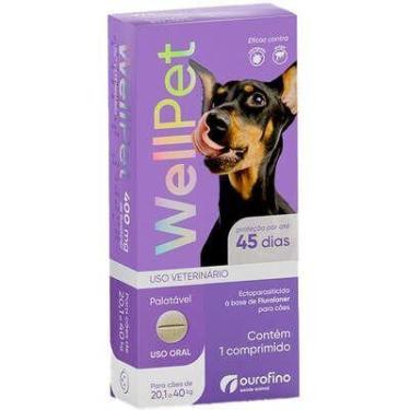 Imagem de Antipulgas wellpet 400mg 20,1 a 40kg - Ourofino