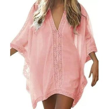 Imagem de N-E0203 Saída Praia Vestido Estampado Plus Size Elegante Luxo - xumi_x
