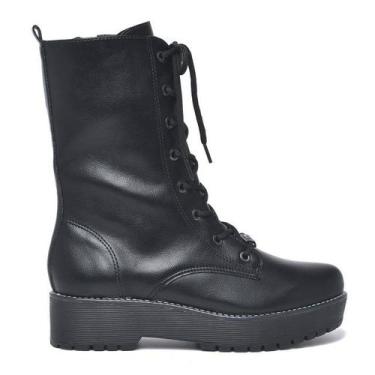 Imagem de Coturno Via Marte Cano Médio Feminino 23-607-01, Preto, 37