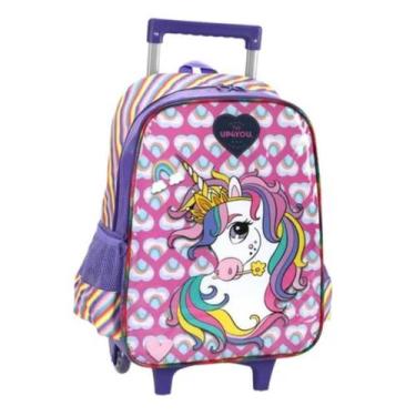 Imagem de Mochila Com Rodas Roxo Unicornio Up4you Sem Alças Up4you