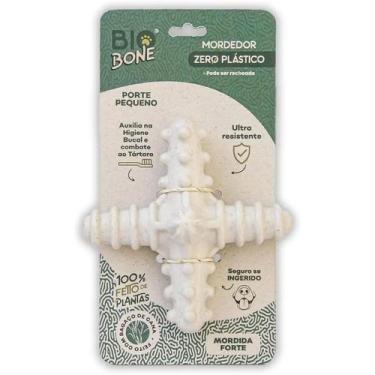 Imagem de Mordedor Biobone Natural Cães Asterisco Pequeno Cana Açúcar Mordida Fo