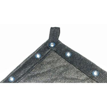 Imagem de Tela Sombrite Garagem Toldo Carro 80% 4X3 Preta Bainha Ilhós