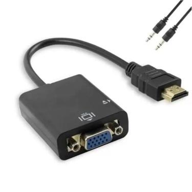 Imagem de Adaptador Conversor Hdmi-Macho X Vga-Femea Conversion Cable