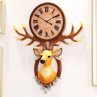 Imagem de Relógio de parede decorativo, Home Deco Estilo europeu Relógio de parede de sala de estar Relógios de parede silenciosos para sala de cozinha e café Decorativo