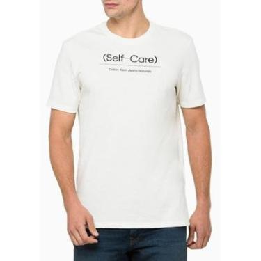 Imagem de Camiseta Mc Masculino Sustainable Self-Care Calvin Klein - Branco Branco G-Masculino
