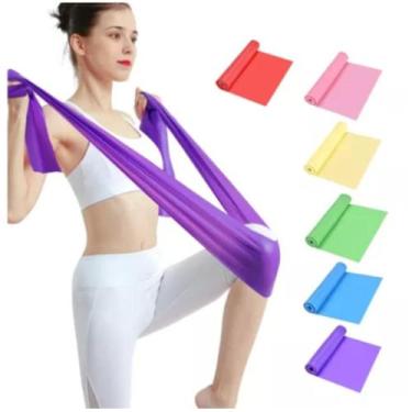 Imagem de Faixa Elástica Fisioterapia Academia  Exercício Thera Band Yoga Pilate