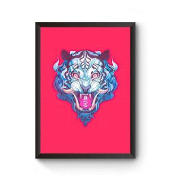 Imagem de Poster Moldurado Demonio Samurai Quadro - Fanarte