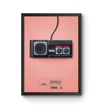 Imagem de Poster Moldurado Game Retrô Controle Master System Quadro - Fanarte