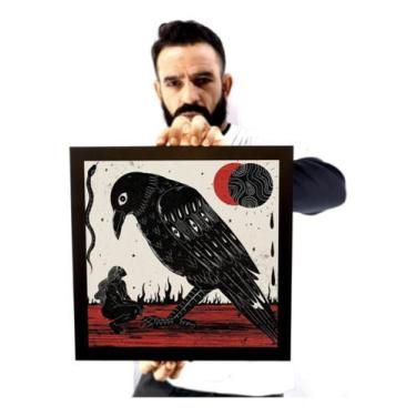 Imagem de Quadro Corvo Magia Wicca & Bruxaria Decoração - Fanarte