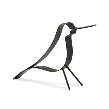 Imagem de Escultura Decorativa Pássaro Em Metal Preto 15x16 Cm - D'rossi