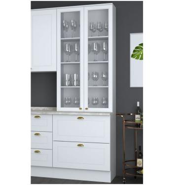 Imagem de Cristaleira 02 Portas 02 Gavetas Nova York Henn Branco Hp