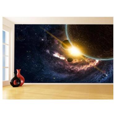 Imagem de Papel De Parede 3D Espaço Estrelas Planetas 3,5M Nsp165 - Você Decora