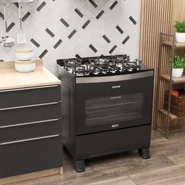 Imagem de Fogão De Gas Azzure 5 Bocas Tc - Preto Fosco