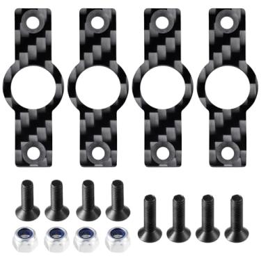 Imagem de JGGZONE RC Carbon Fibre Wheelbase Chassis Mount Support Plate Bracket for 1/10 Tamiya Clod Buster-4×4×4 RC Upgrades