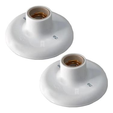 Imagem de 2X Kit 2 Plafonnier Plafon 100W Bocal Soquete E27 Em Porcela