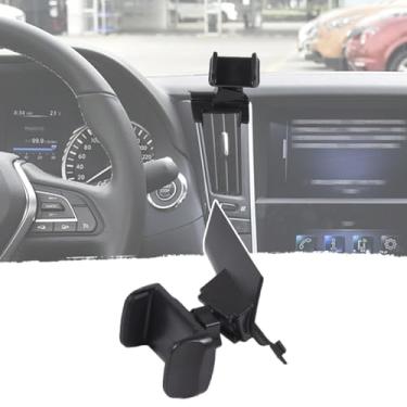 Imagem de Aotumcer Suporte de telefone de carro para acessórios Infiniti Q50 Q60 Q60S, suporte de painel para celular Infiniti Auto 2015-2022 não afeta a saída de ar (D)
