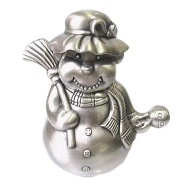 Imagem de ZABEES Cofrinho de presente de aniversário, cofrinho de lata, forma de boneco de neve, presente exclusivo, lembrança ou poupança, cofrinho fofo