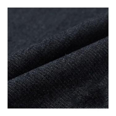 Imagem de JIYCD 99.8 cm x 149.9 cm Tecido jeans 198.4 g - 739.9 g Material denim tecido acolchoado sólido por metro respirável confortável para artes, artesanato DIY, roupas de costura (tamanho: 0,7 mm, cor