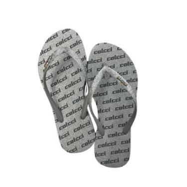 Imagem de Chinelo Feminino Colcci Correia Fina Glam Mono Metal-Feminino