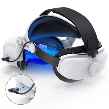 Imagem de Alça de cabeça de bateria para fone de ouvido VR YOGES Quest 2 White