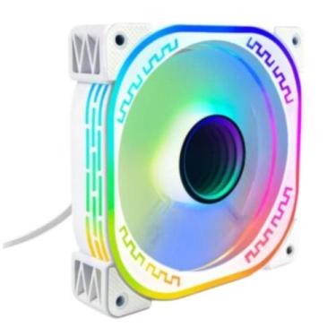 Imagem de Cooler para gabinete 120mm hoopson cl-160b, rgb, branco - cl-160b