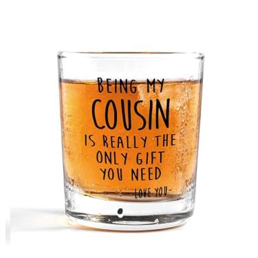 Imagem de Nogrit Cousin Gifts Copos de uísque 283 g, presentes de aniversário do dia das mães primo, Being My Cousins Old Fashioned Rocks copos para beber coquetel, vodca escocesa, tequila, rum