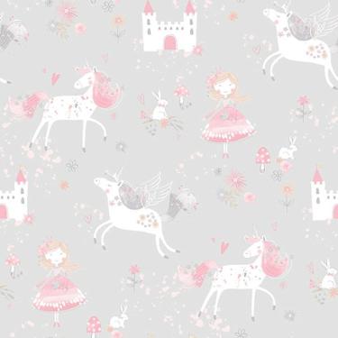 Imagem de Papel De Parede Just 4 Kids Unicórnios G56525 - Rolo 10m X 0,52m