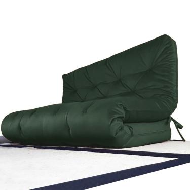 Imagem de Futon Sofa Cama Casal D33 Tendencia Oriental Verde Militar