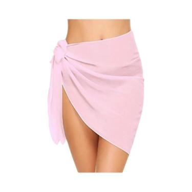 Imagem de Saia Sarong de Chiffon para Praia - Curta, Transparente e Ideal como C