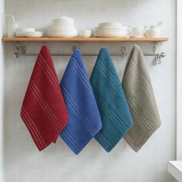 Imagem de Kit 6 Pano Copa Prato Felpudo Atoalhado Gourmet 100% Algodão 397 g/m² 