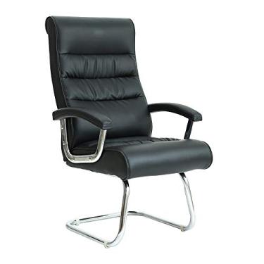 Imagem de Computador com encosto alto de couro PU com arco para mesa Computador giratório ergonômico para escritório sala de reuniões Capacidade de carga: 150 kg