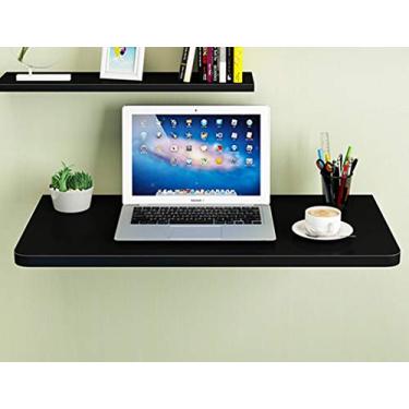 Imagem de LXB Mesa de computador para casa montada na parede - mesa de computador dobrável de madeira maciça mesa de jantar de cozinha decoração de parede / 90 × 50 cm