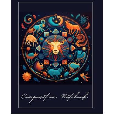 Imagem de Composition Notebook College Ruled: Zodiac Colorfull Background I Signs of the zodiac I Student Gift Journa l Wine Lined